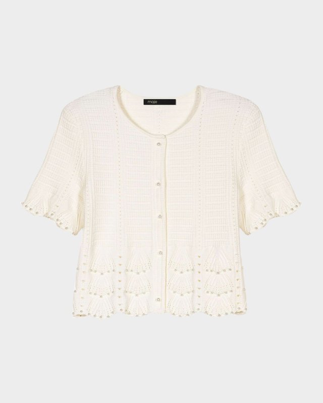 Miperlane Embellished Knit Cardigan